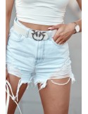 Light blue shorts with holes 15280 - Online store - Boutique